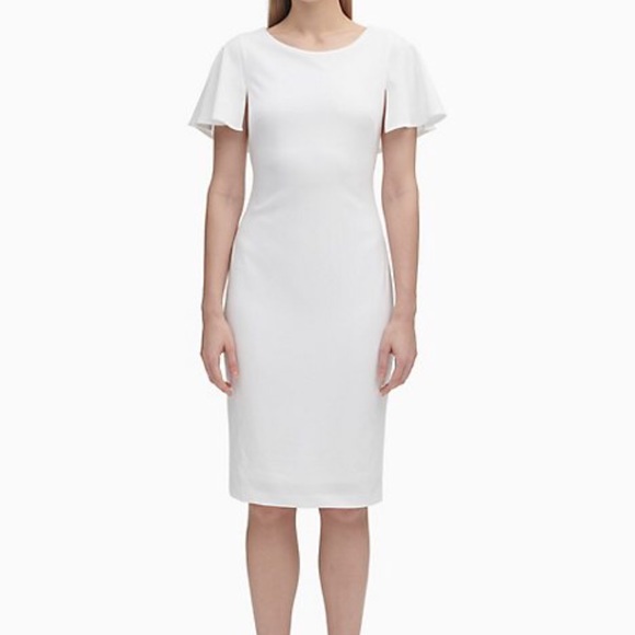 Calvin Klein Dresses & Skirts - Calvin Klein Flutter Sleeve Sheath Dress